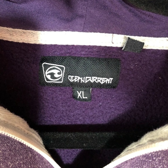 Ocean Current Purple Hooded Sweatshirt XL - Picture 6 of 9